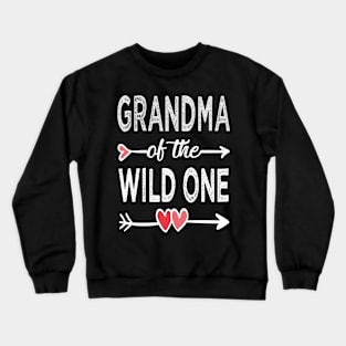 grandma of the wild one grandma Crewneck Sweatshirt